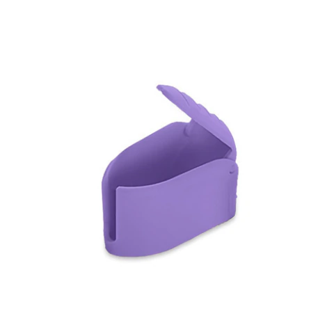 Cuelga cepillo de polietileno lila 4,5 x 2 cm