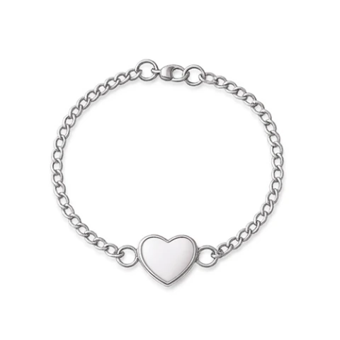 Pulsera corazón blanco