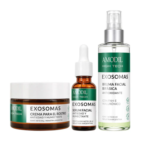 Set rutina facial High Tech Exosomas crema, serum y bruma