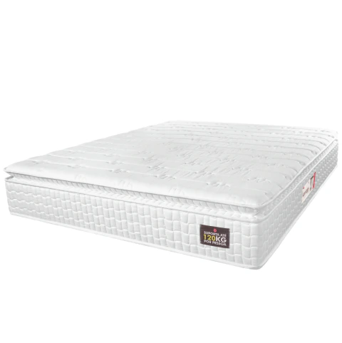 Colchão Casal Espuma D33 Pillow Top Van Gogh 138x188x24cm Branco Hellen-Suporta Até 120 Kg