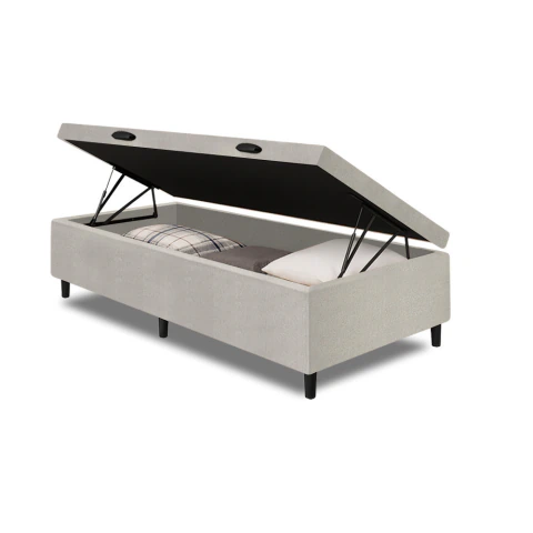 Cama Box Com Baú Solteiro 0,88m com 41cm de Altura Prince