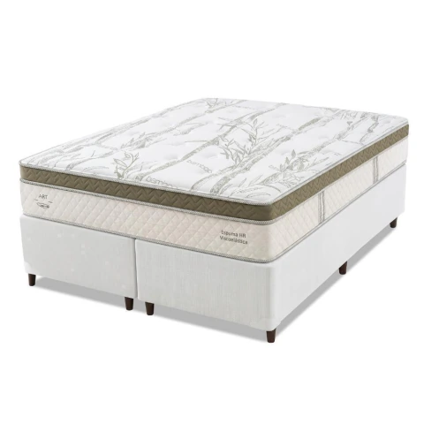 Cama Box King Molas Ensacadas Euro Pillow Charlot 193x203x71cm Herval