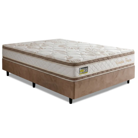 Cama Box Desmontável King Molas Ensacadas D33 Double Face 193x203x65cm Hellen 120 kg por pessoa