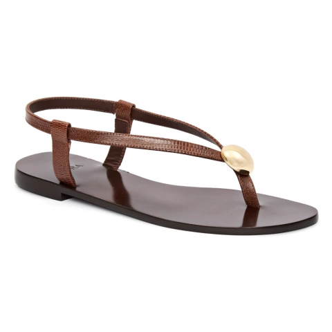 Sandália Flat Thong Atena Pinhão