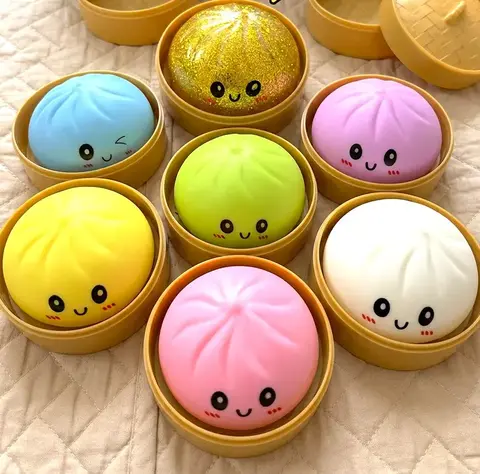 Bollos Antiestrés Mystery Dumpling Squishy, Slow Rising Squishie