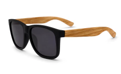 Imagem do Óculos de Sol Urban Bamboo Black UV400 – Estilo Premium com Haste em Bambu