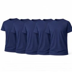 Kit 5 Camisetas Masculinas 100% Algodão Premium Básicas - Preta, Branca, Cinza, Azul e Off White - loja online