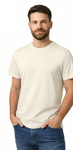 Imagem do Kit 5 Camisetas Masculinas 100% Algodão Premium Básicas - Preta, Branca, Cinza, Azul e Off White