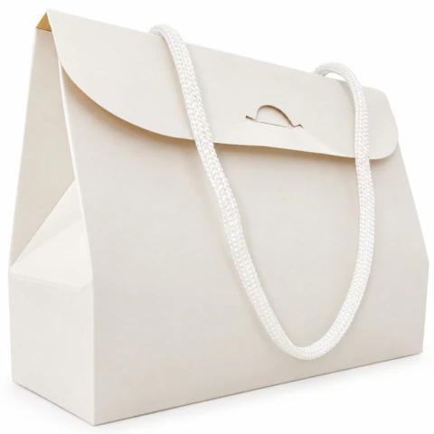 Sacola Diamante P/ Presente e Lembranças - M | Branco - Pct C/ 50 und - Tam M