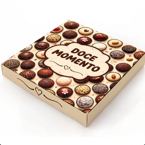 Embalagem Delivery | M - Caixa Para Brigadeiros e Doces - Tam M - Pct C/40 und