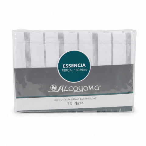 Juego de Sábanas Alcoyana Percal 180 Hilos 1 1/2 Plaza