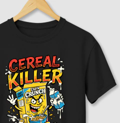 Camiseta Cereal Killer: Trocadilho de Cereal - Pop Art HQ - comprar online