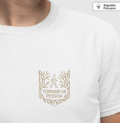 Camiseta Algodão Peruano Humanismo Carl Rogers - Tornar-se Pessoa | Minimalista Pocket Print - comprar online