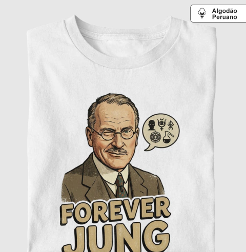 Camiseta Algodão Peruano Psicanalítica Carl Jung - Forever Jung (Archetypal) | Pop Art Vintage - comprar online