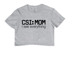 Imagem do Camiseta Cropped Maternidade Forense - CSI: Mom | Minimalista