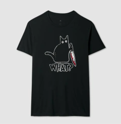 Camiseta Gato "What?" | O Suspeito Sem Remorso - comprar online