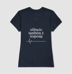 Camiseta Medicina Legal "Silêncio Também é Resposta" | A Voz da Assistolia - Pulsão | Moda Intelectual