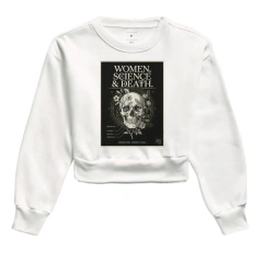 Cropped Moletom Gótica Científica "Women, Science & Death" | Memento Mori - Pulsão | Moda Intelectual