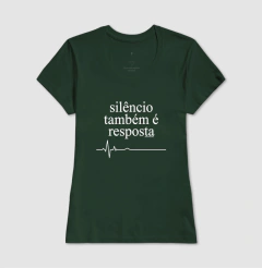 Camiseta Medicina Legal "Silêncio Também é Resposta" | A Voz da Assistolia - loja online