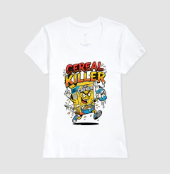 Camiseta Cereal Killer: Trocadilho de Cereal - Pop Art HQ - Pulsão | Moda Intelectual