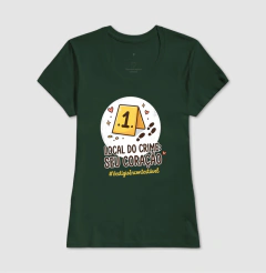 Camiseta Criminalística Romântica "Local do Crime: Seu Coração" | #VestígioIncontestável - loja online