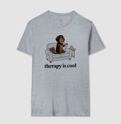 Camiseta 'Therapy is Cool' Cachorro Salsicha | Saúde Mental - comprar online