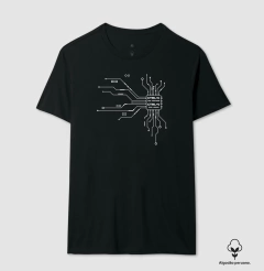 Imagem do Camiseta Algodão Peruano Perícia Digital "CTRL+C nos Vestígios" | O Microchip do Laudo