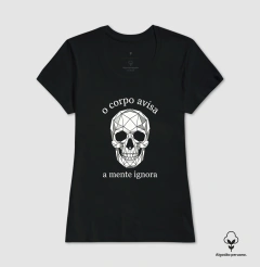 Camiseta Algodão Peruano Medicina Legal "O Corpo Avisa" | A Verdade Anatômica na internet
