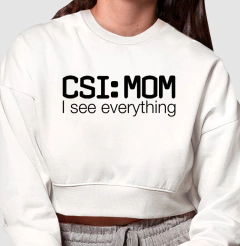Cropped Moletom Maternidade Forense - CSI: Mom | Minimalista - comprar online