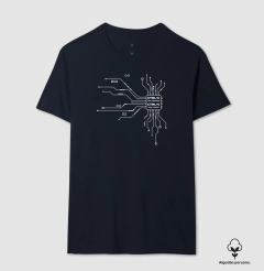 Camiseta Algodão Peruano Perícia Digital "CTRL+C nos Vestígios" | O Microchip do Laudo - comprar online