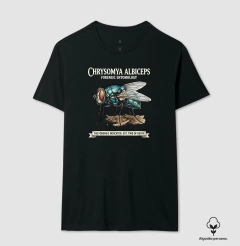 Camiseta Algodão Peruano Entomologia Forense - Chrysomya Albiceps (Est. Time of Death) | Graphic Tee na internet