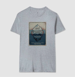 Camiseta Psicanálise Freud - Primeira Tópica (Iceberg Topographical Model) | Vintage Poster - comprar online