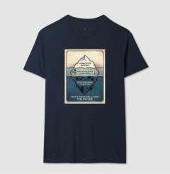 Camiseta Psicanálise Freud - Primeira Tópica (Iceberg Topographical Model) | Vintage Poster
