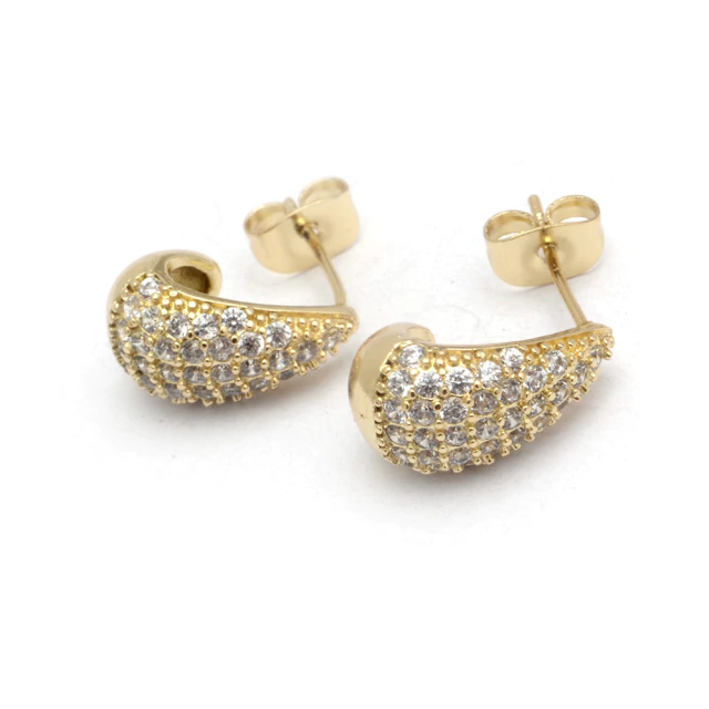Aros Dorados Gota Con Micropave 1,5Cm