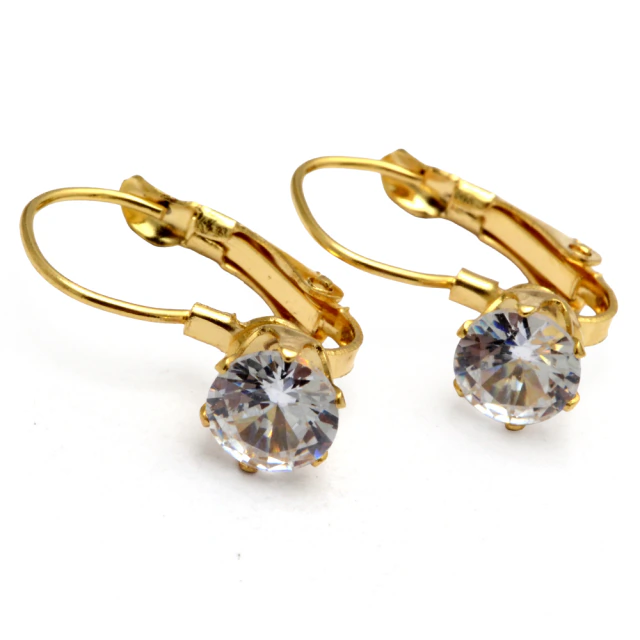 Aros Dorados Con Cubic 6Mm