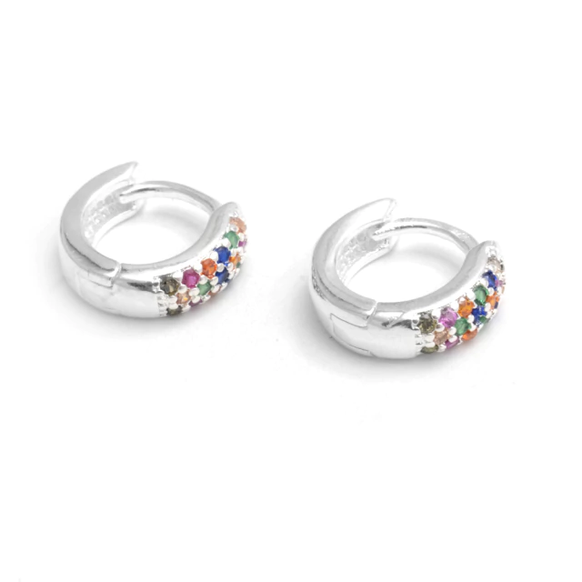 Aros Cubano Italiano Multicolor 1,1Cm