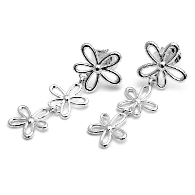 Aros Con Flores Caladas