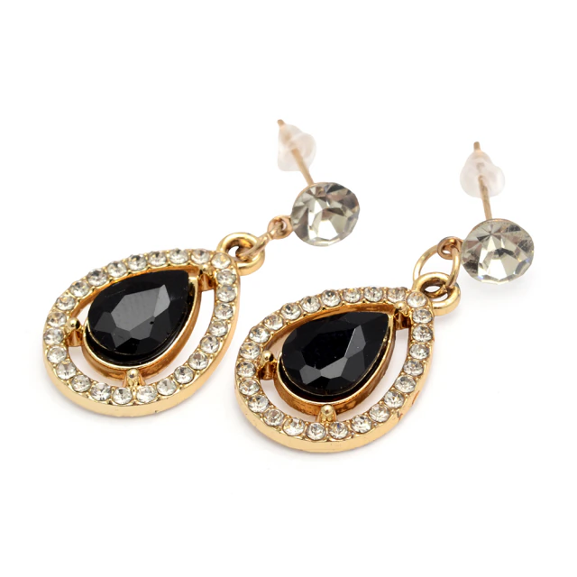 Aros Dorados Con Gota