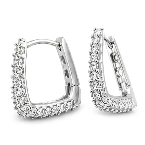 Aros Cubano Italiano Triangular Con Cubic 1,8Cm