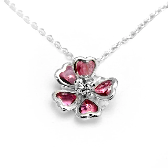 Conjunto Flor Con Cubic Rosa 45Cm