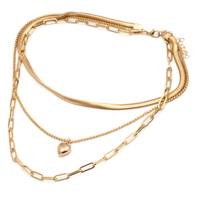 Conjunto Dorado Corazón 38 A 40Cm