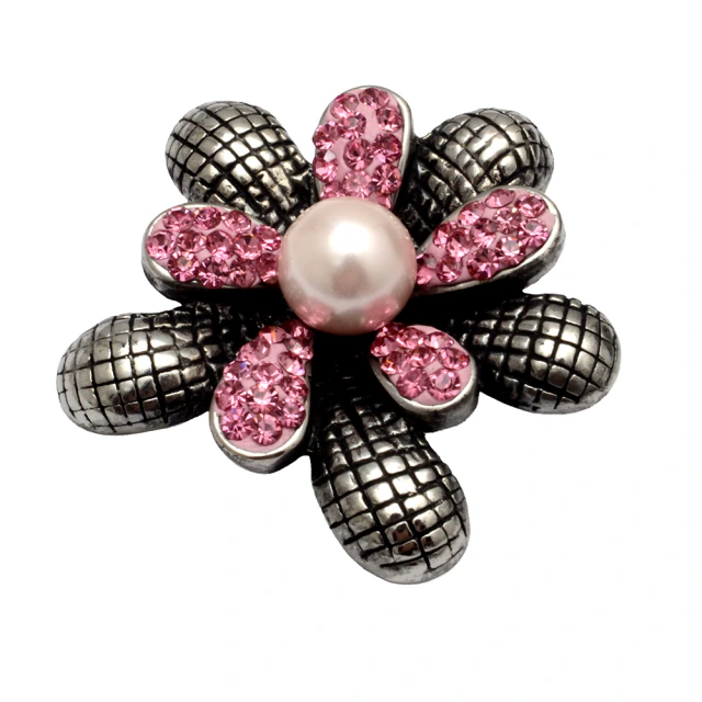 Dije Flor Con Strass 4Cm
