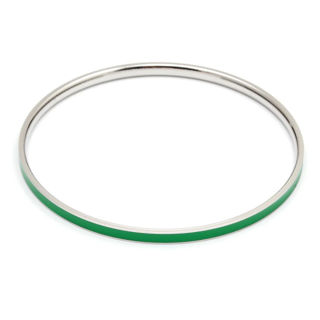 Esclava Esmaltado Con Verde 6,5Cm