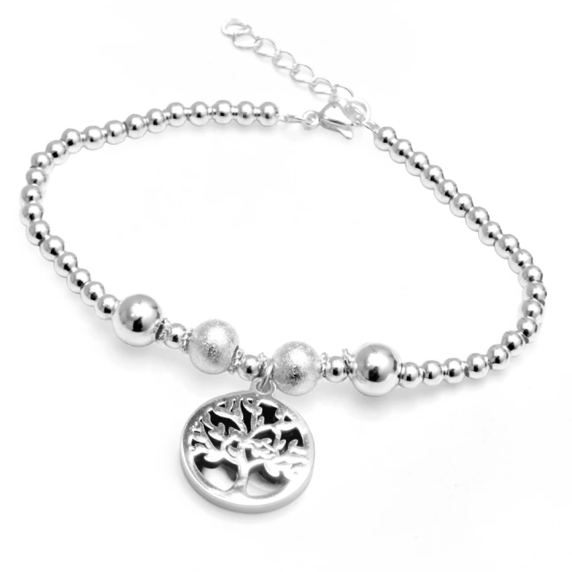 Pulsera Árbol De La Vida Negro 18 A 20Cm