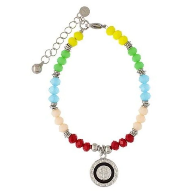 Pulsera Multicolor Y San Benito 18 A 21Cm