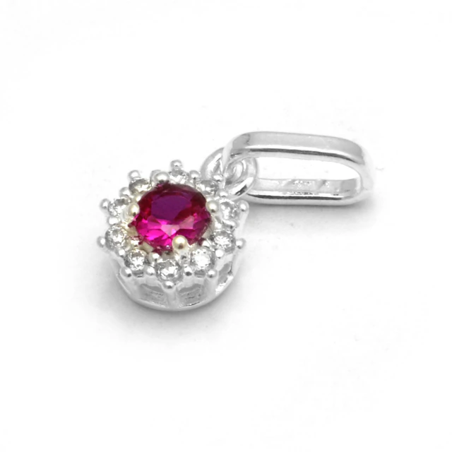 Dije Cubic Fucsia 8Mm