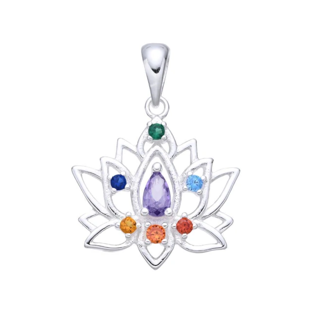 Dije Flor De Loto Con 7 Chakras