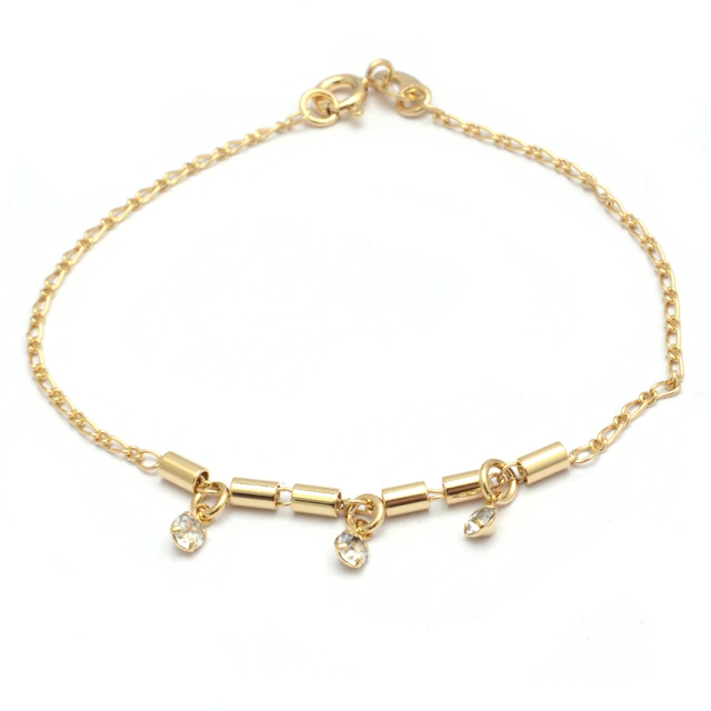 Pulsera Barrita Con Cubic Engarzado 18Cm