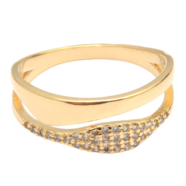 Anillo Combinado Con Cubic