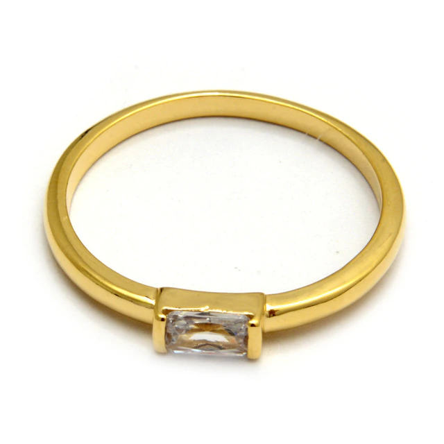 Anillo Compromiso Cubic Rectangular